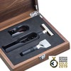 WMF Baric Sommelier Weinset 3-teilig, Korkenzieher, Folienschneider, Flaschenverschluss, in Walnussholzbox,