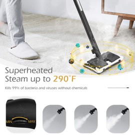 ARLIME Steam Cleaner with 19 Accessories, Portable Multipurpose Household Steamer with 1.5L Tank & Extra-Long Power Cord, Chemical-Free Cleaning for Carpet, Cars, Floors, Home use