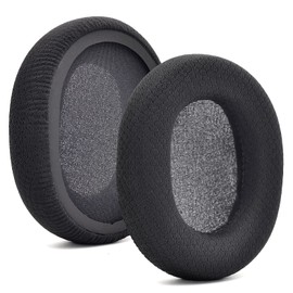 Arctis 7 Ear Pads Replacement Ear Cushions Mesh Fabric Earmuffs Compatible with SteelSeries Arctis 3 Arctis 5 Arctis 7 Arctis 9 Arctis PRO Headphones Soft Memory Foam Earpads Ear Cups (Black)