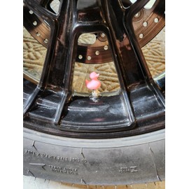 4PCS Rubber Duck Valve Stem Caps (pink)