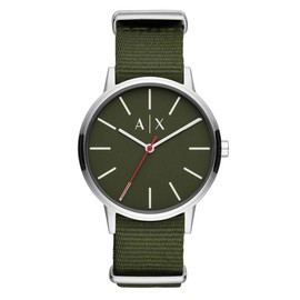 Armani Exchange AX2709 Men's Cayde Olive, Khaki Green, Nylon, Wristwatch