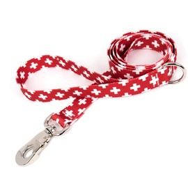 Buttonsmith Swissy Dog Leash - Fadeproof Permanently Bonded Printing, Extra Heavy Duty Quick Clasp - Made in The USA