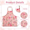 Aprons for Cooking,Pinny Apron with Pockets Floral Pattern,Waterproof and Adjustable