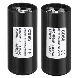 PATIKIL Motor Start Capacitor, 2 Pack 460-552uF/Mfd 125V 50/60Hz CD60 Run Capacitor Motor Starting Capacitor for Electric Motor Starts Running