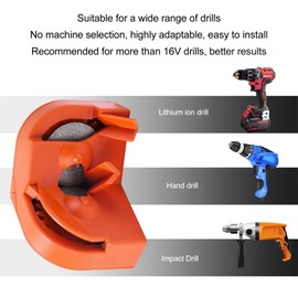 Grinding Wheel Electric Drill Bit Sharpener, Portable Impact Drill Grinder Grinding Tool with Three Drill Bit Holders for All Bits, for Steel Carbide Twist Cobalt