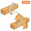 Hurricane Brackets H2.5A 18-Gauge Galvanized Hurricane Tie 25ct Heavy Duty