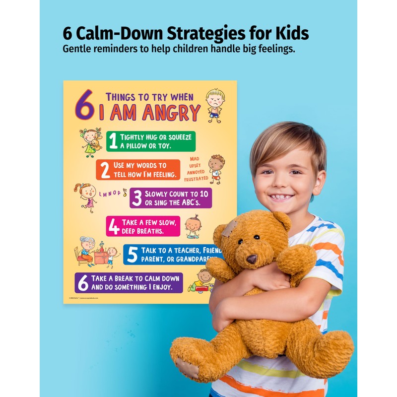 ZOCO – 6 Anger Control Strategies Poster – Calm Down