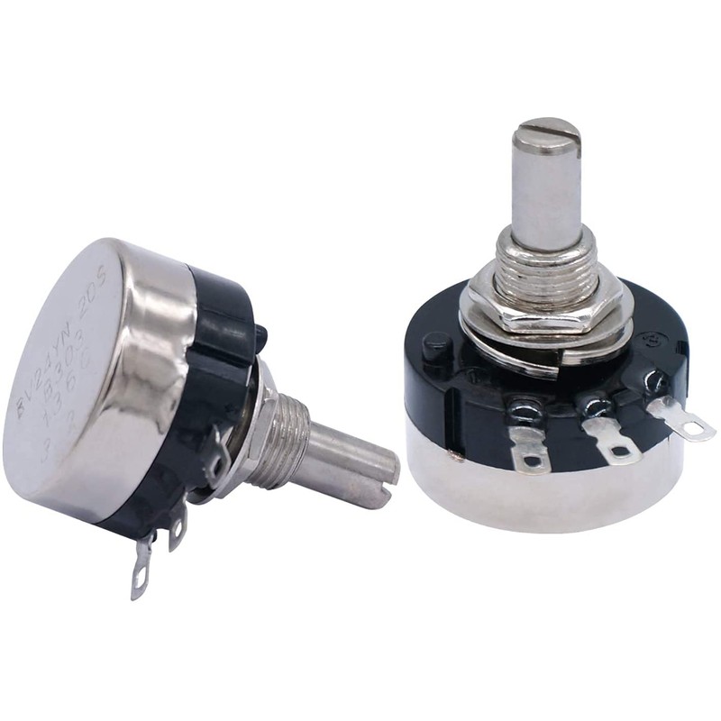 2pcs RV24YN20S Single Turn Carbon Film Rotary Taper Potentiometer Used