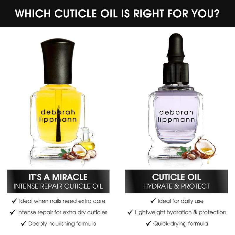 Deborah Lippmann Cuticle Oil, Hydrating Nail Care Treatment, Repair Dry