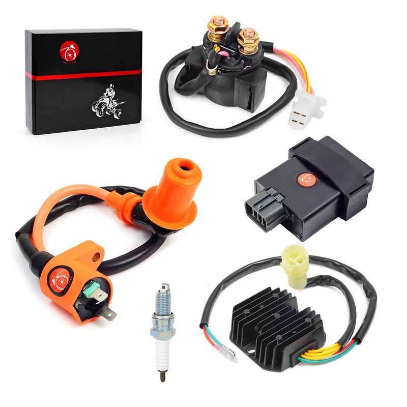 CDI BOX Ignition Coil Voltage regulator rectifier Relay Kit For