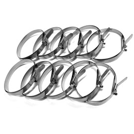 Alkan -460148010 Universal Prefabricated Stainless Steel Band (AISI 430) Hose Clamp Set L 480 mm / Clamping Clamp Set with Clips / Hose Clamp Strap for our Hose Clamp Pliers