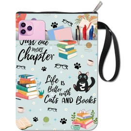craspire Book Covers with Cat Motif, Book Protection, Books, Vintage Book Cover for Paperbooks, Washable Book Cover Made of Fabric, with Zip and Additional Sleeve Pocket for Book Lovers