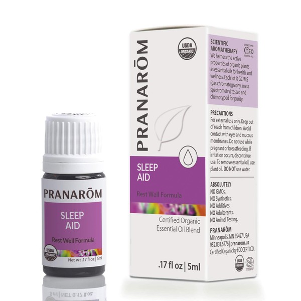 Pranarom - Sleep Aid Essential Oil Blend, Diffuser Oil for Sleep Support, Aromatherapy Oils, Oils for Diffuser for Home, Diffuser Oils with Lavender, Clary Sage, and Spikenard, 5mL