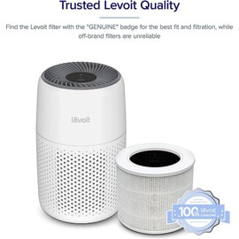 LEVOIT Core Mini-P Replacement Filter, Genuine Core Mini-RF Air Purifier Filters, Supports HEPA Sleep Mode, High-Efficiency Activated Carbon for Removal of Smoke, Odor, Allergens, Pollen, 1 Pack,White
