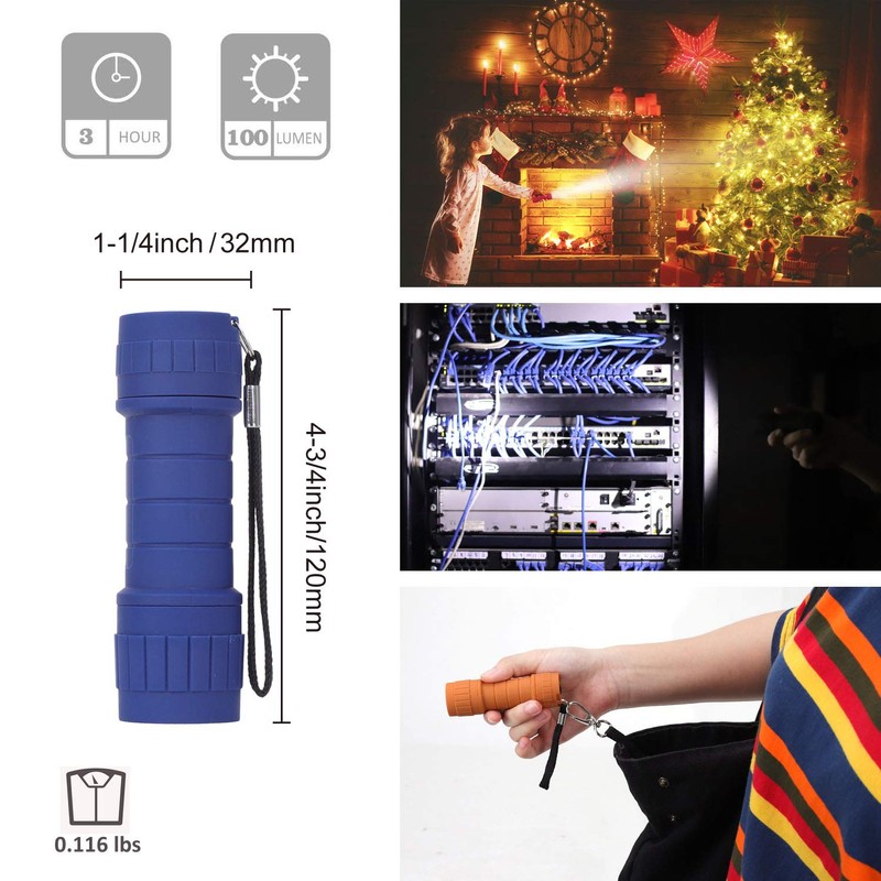 SEAMAGIC 10-Pack Professional Outdoor Mini Flashlights Set, Super Bright 100
