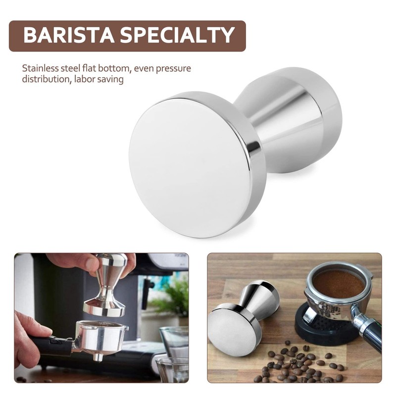 Hopbucan Stainless Steel Coffee Tamper Espresso Tamper 49mm Base Coffee