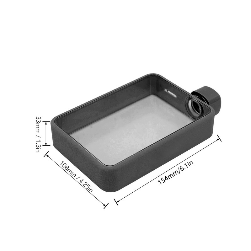 Flat Water Bottle Plastic Leakage Proof Transparent Square Portable A5