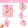 BAOBAOJOY 1/2 Pink Birthday Crown Hat for Girls, Colorful Half
