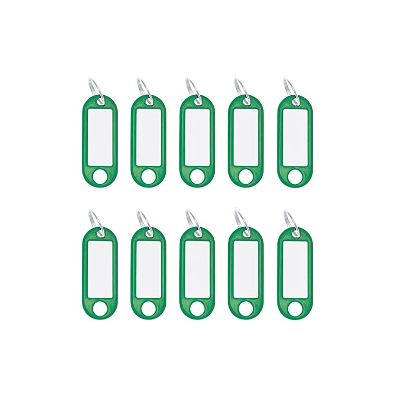 WEDO 262811804 Key Fobs for Labelling, Green, Pack of 100,