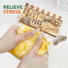 Taba Squishy Toys,Valentines Cat Paw Cute Kawaii Squeeze Toys ,Sticky Squishy Fidget Toys Silicone Squeeze Toy for Stress Relief,Cute Soft Toys,Best Valentines Gift for Anniversary (Fried Meatballs)