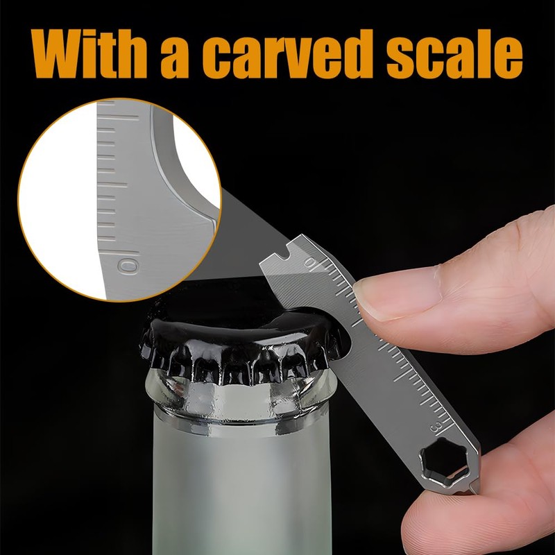 Titanium EDC Pry Bar, Portable Mini Pry Tool with Bottle