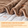 Electric Blanket Heated Throw, Soft Flannel Heating Blanket with 8