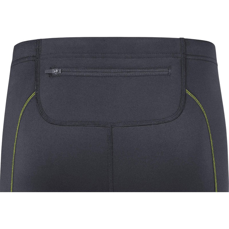 GOREWEAR R3 Thermo Tights, Black/Neon Yellow, M