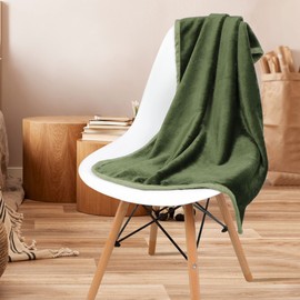 PiccoCasa Pet Dog Blanket Fluffy Fleece Soft and Warm Puppy Bed Blanket Throw Washable Cover Blanket Fern Green 60cm x 80cm