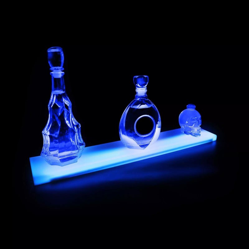 Kipokalor LED Lighted Liquor Bottle Display Shelf, 24Inch Bottle Display