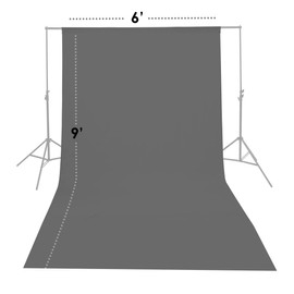 Glow Muslin Backdrop - 6 x 9' (Grey)