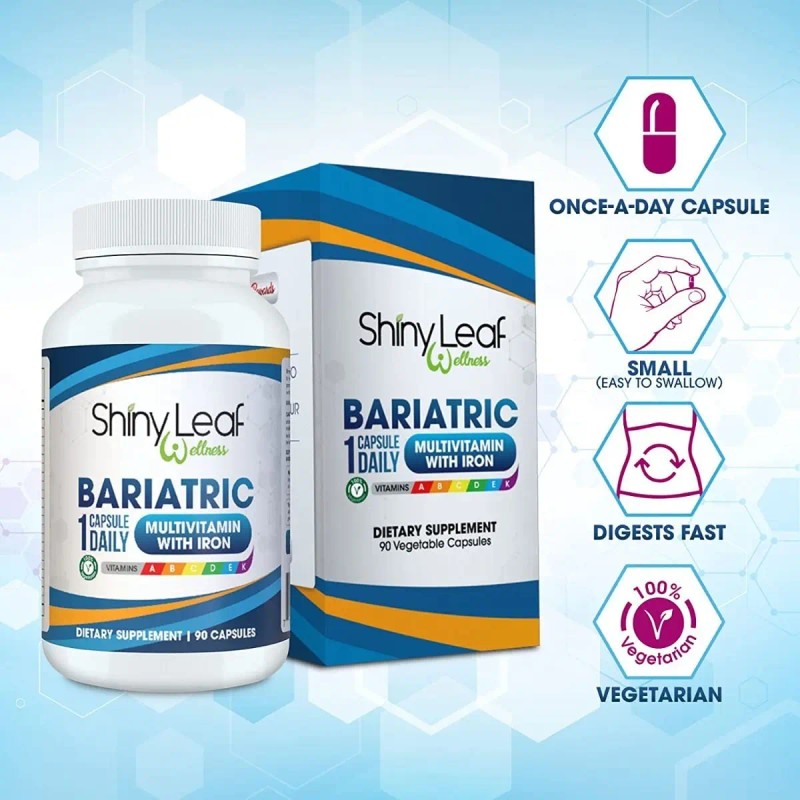 Multivitamínico Shiny Leaf Bariatrico Cirugía Hierro Cápsulas
