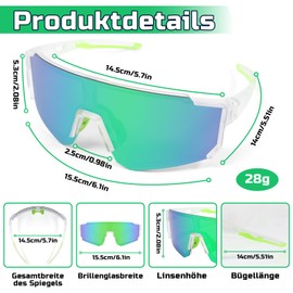 Rosedreamer Cycling Glasses Quick Glasses for Men Women Polarised Cycling Glasses UV400 Safety Glasses for Outdoor Activities such as Cycling Ski Fishing Running Rave (Black)
