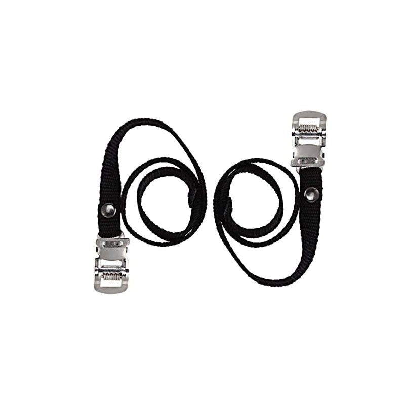cyclingcolors 2x bike pedal straps with chrome clamps cycling fixie