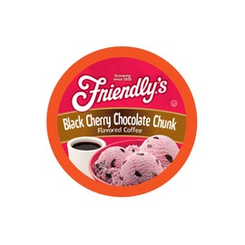 Friendly's Flavored Ice Cream Coffee Pods, Compatible with Keurig K Cup Brewers (Black Cherry Chocolate Chunk, 40 Count)