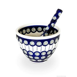 Original Bunzlauer Keramik Mortar with Pestle in Set, Spice Mortar for Grinding, Crushing & Puréeing of Large and Small in Decor 8