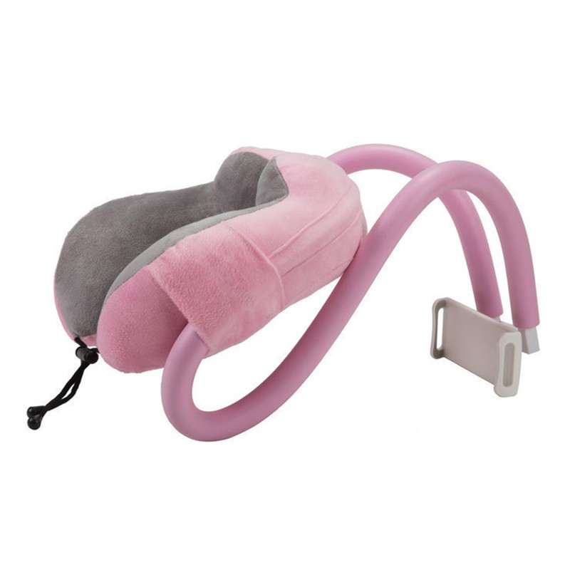 Neck Pillow Phone Holder U Shaped Pillow with Lazy Phone