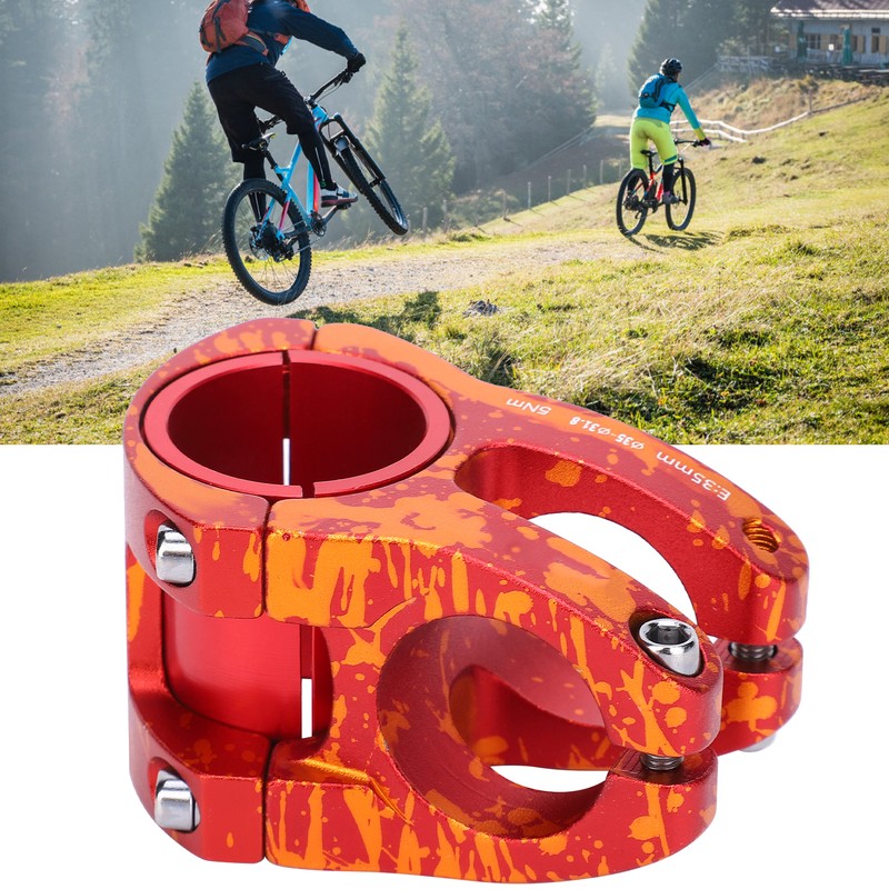 LUNJE 31.8/35x35mm Aluminum Alloy Bicycle Bar Stem Hollow Cycling Short