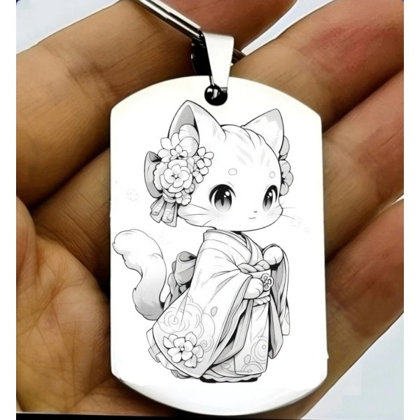 Unbranded Kitty Cat Sear Japaamese Clothing Art Keychain