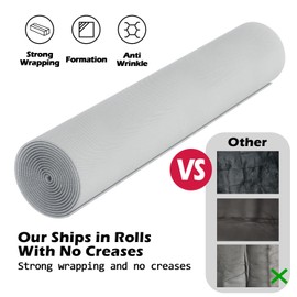 Wilaly Auto Headliner Fabric 96" L × 54" W Mesh Type with Foam Backing - Tube Packaging - Flat Knit Gray Headliner Material Car Roof Upholstery Fabric for Truck RV Boat Home Replacement DIY