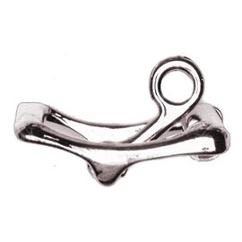 Ohio Travel Bag Locking Tongue Center Bar Roller Buckle, 3/4 Inch, Nickel Finish, Zinc Alloy, C-1511-NIC