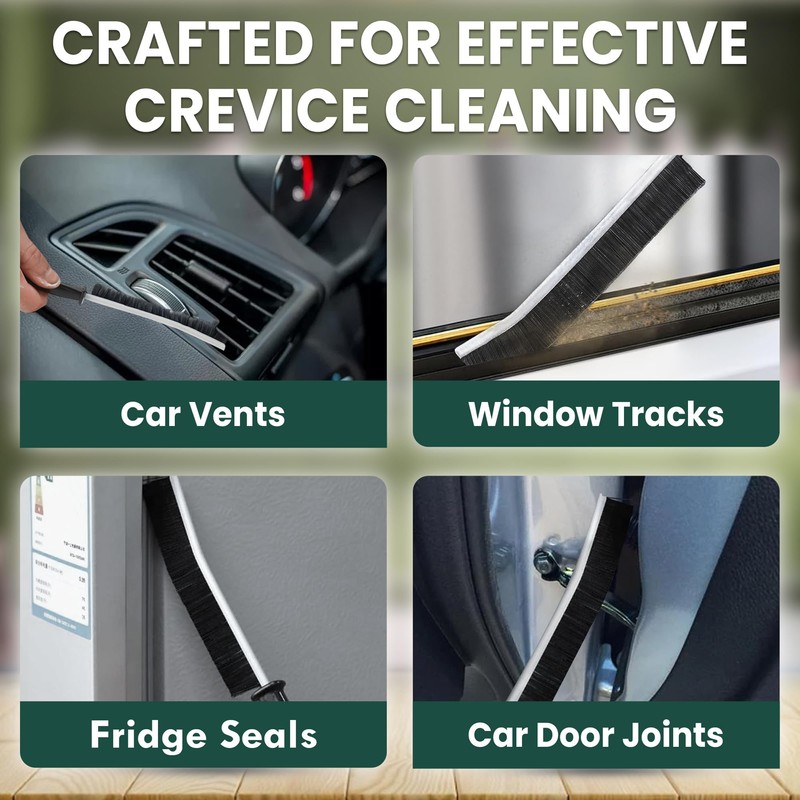 Crevice Cleaning Brush Set – 6Pcs Hard Bristle Cleaning Tools
