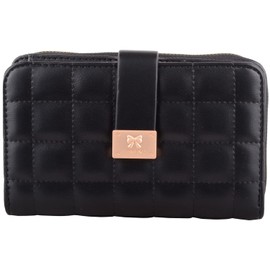 Valita Womens Soft Quilted PU Medium Bi-Fold RFID Purse - Black