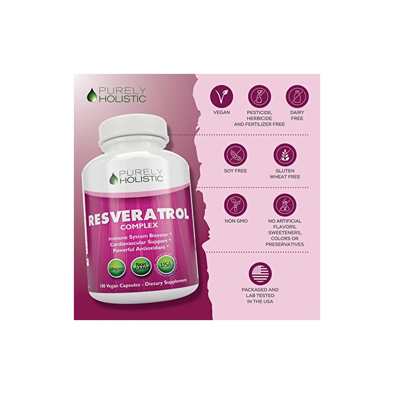 Resveratrol Supplement 1450mg, Extra Strength Trans Resveratrol Complex | Potent