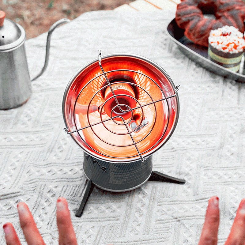 Mini Gas Heater with Electron Lighter Portable Heating Gas Stove