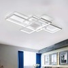 Jaycomey Ceiling Light,Modern LED Ceiling Lamps with 3 Squares,75W Cool