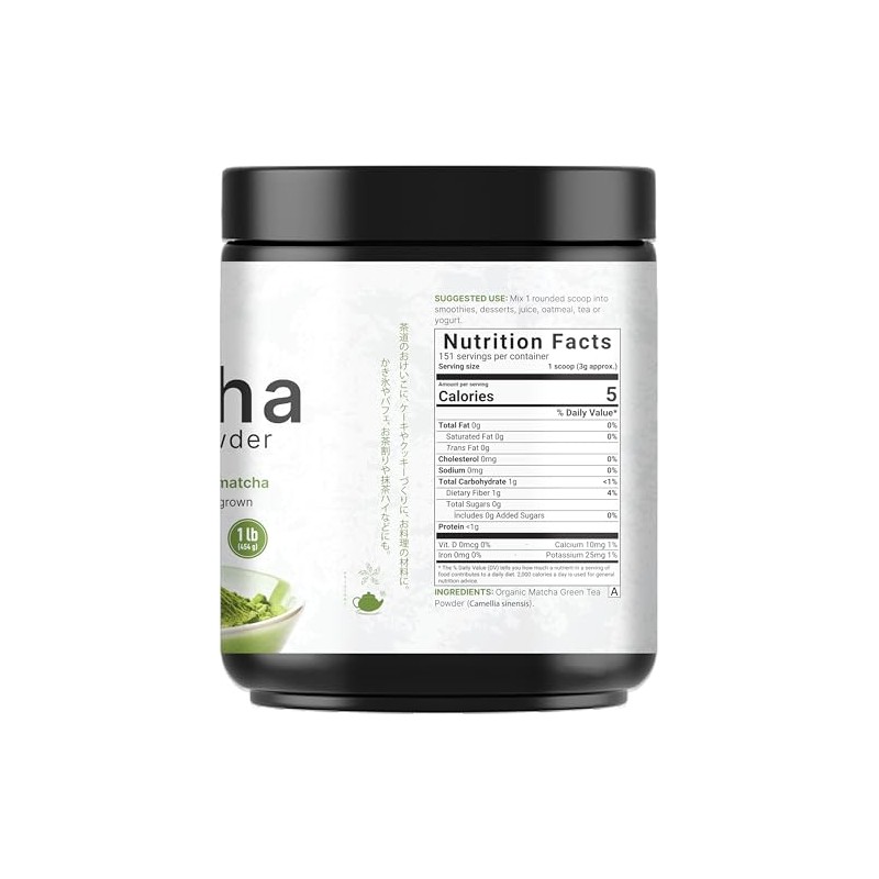 Organic Matcha Green Tea Powder - Culinary Grade & Unsweetened