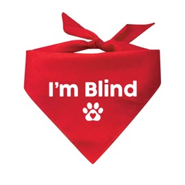 Tees & Tails I'm Blind Triangle Dog Bandana (Assorted Colors)