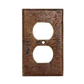 Premier Copper Products SO2 Copper Switch Plate Single Duplex with Two Hole Outlet Cover, Oil Rubbed Bronze