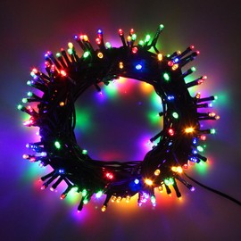 Indoor/Outdoor LED Christmas Lights on Dark Green Cable with 8 Light Effects, Low Voltage Fairy String Lights, Ideal for Festival Decoration, Garden, Xmas Tree, Room, Party, Wedding (1000LEDs, Mixed)