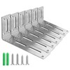 6 Pack Shelf Brackets 12cm, Stainless Steel Floating Shelf Bracket,